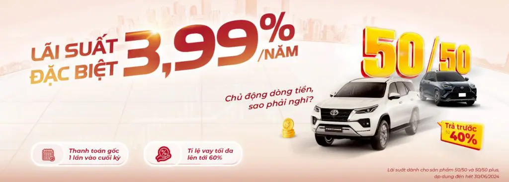 Ưu đãi 3,99% dành cho sản phẩm 50/50 & 50/50 Plus