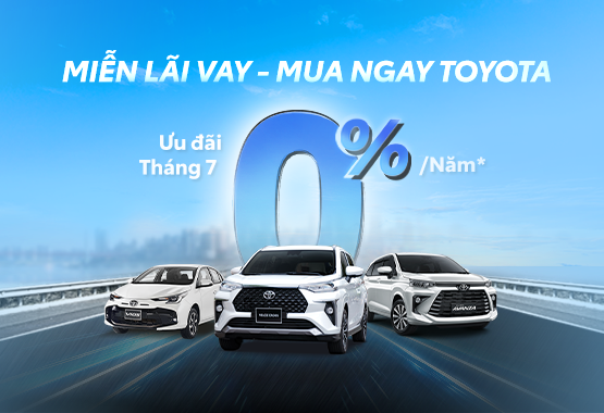 Ưu đãi 0% dành cho Toyota Vios, Veloz Cross và Avanza Premio