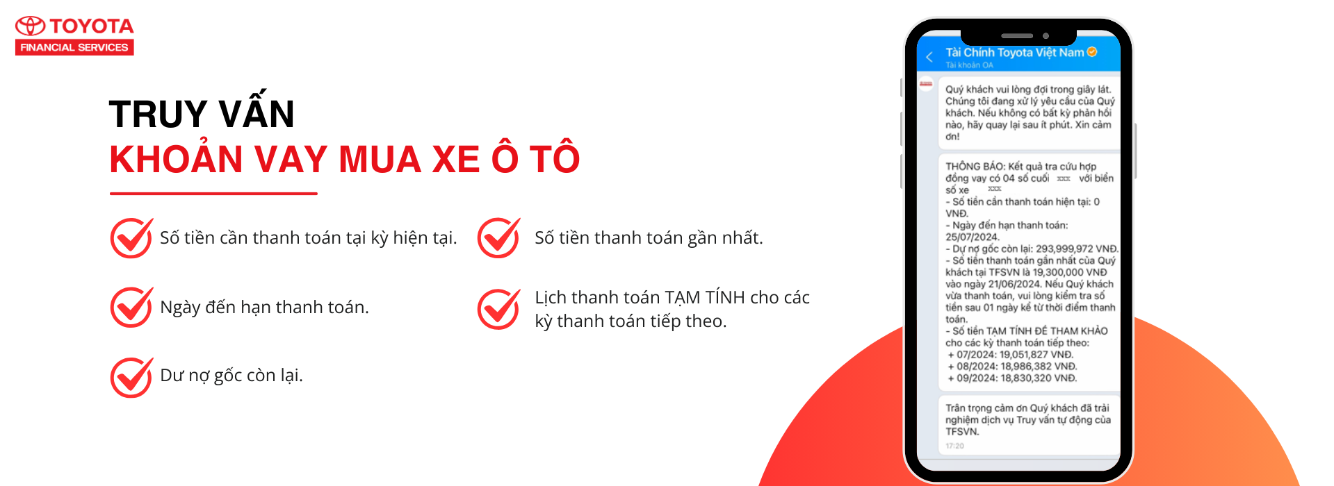 Nội dung truy vấn KHOẢN VAY MUA XE Ô TÔ