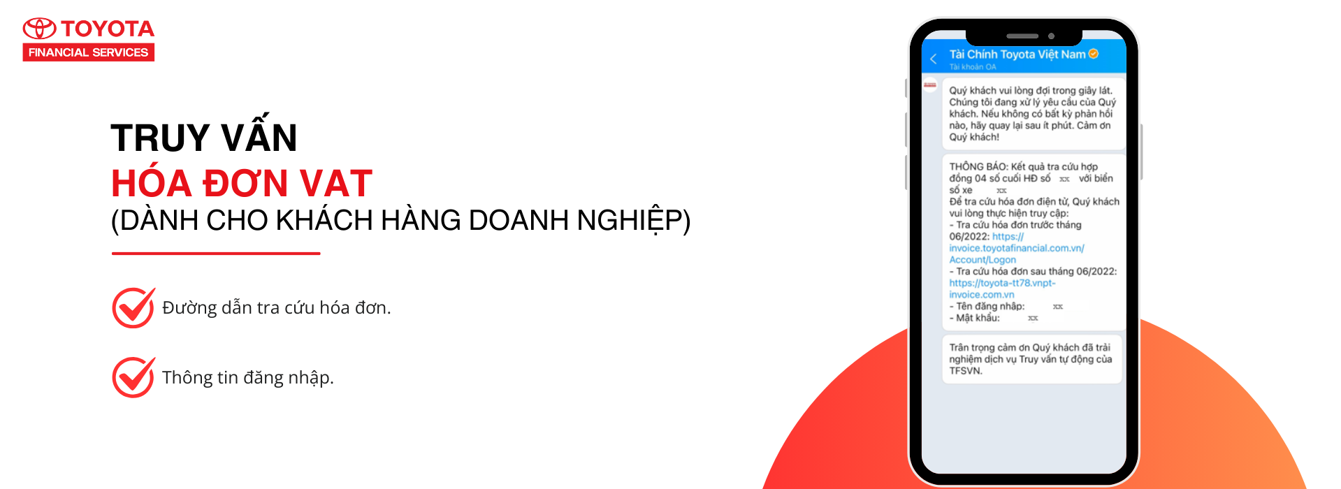 Nội dung truy vấn HÓA ĐƠN VAT (Dành cho khách hàng Doanh nghiệp)