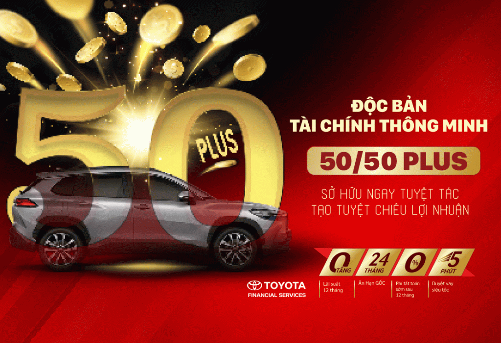 Tài chính Toyota Việt Nam Thông Báo Điều Chỉnh Kỳ Hạn Thanh Toán Lãi Cho Sản Phẩm Vay 50/50 Plus Từ Tháng 10/2024