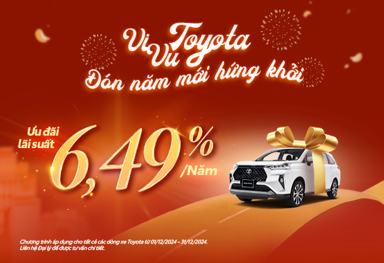 Ưu Đãi Lãi Suất Chỉ 6,49% Cho Tất Cả Dòng Xe Toyota Trong Tháng 12 với sản phẩm Balloon