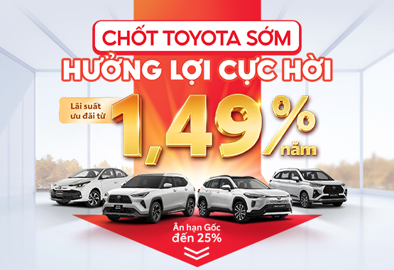 Ưu Đãi Lãi Suất Đặc Biệt Chỉ Từ 1,49% Cho Các Mẫu Xe Toyota Đến Hết 30/11/2025