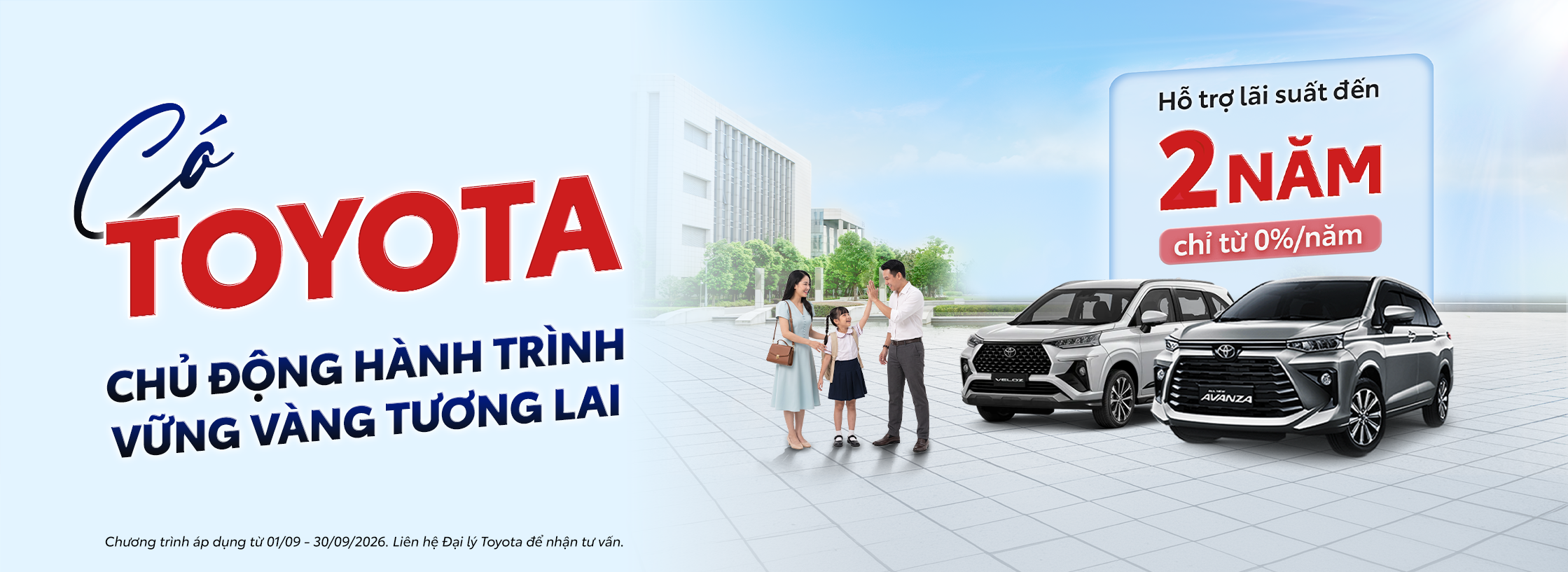 Ưu Đãi Lãi Suất Vay Mua Xe Toyota Trong Tháng 09/2026