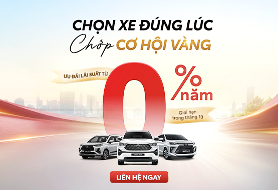Ưu Đãi Lãi Suất Vay Mua Xe Toyota Trong Tháng 10/2026